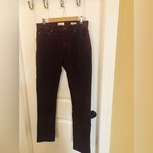 Maroon corduroy Goodfellow slim fit. 32x32.